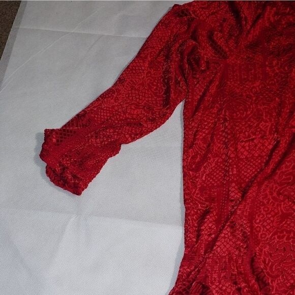 Notations women's blouse red size 1x - Picture 2 of 9